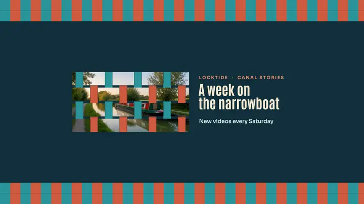 Locktide canal boat travel channel banner: canal boat travel youtube channel banner template