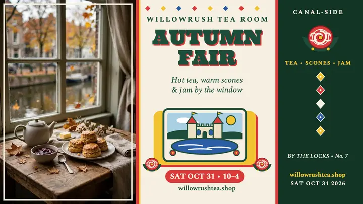 Willowrush Tea Room autumn fair thumbnail template