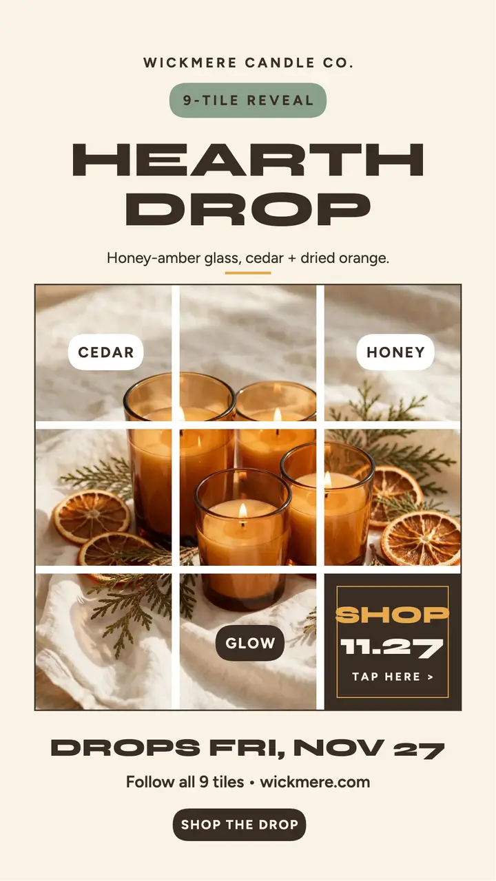 Wickmere Hearth Drop grid puzzle story template