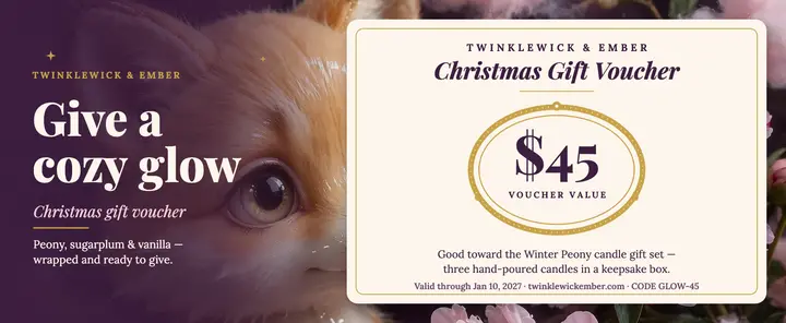 Twinklewick candle glow gift voucher template