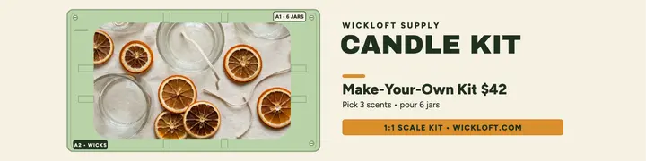 Wickloft candle kit sprue banner: candle kit banner template