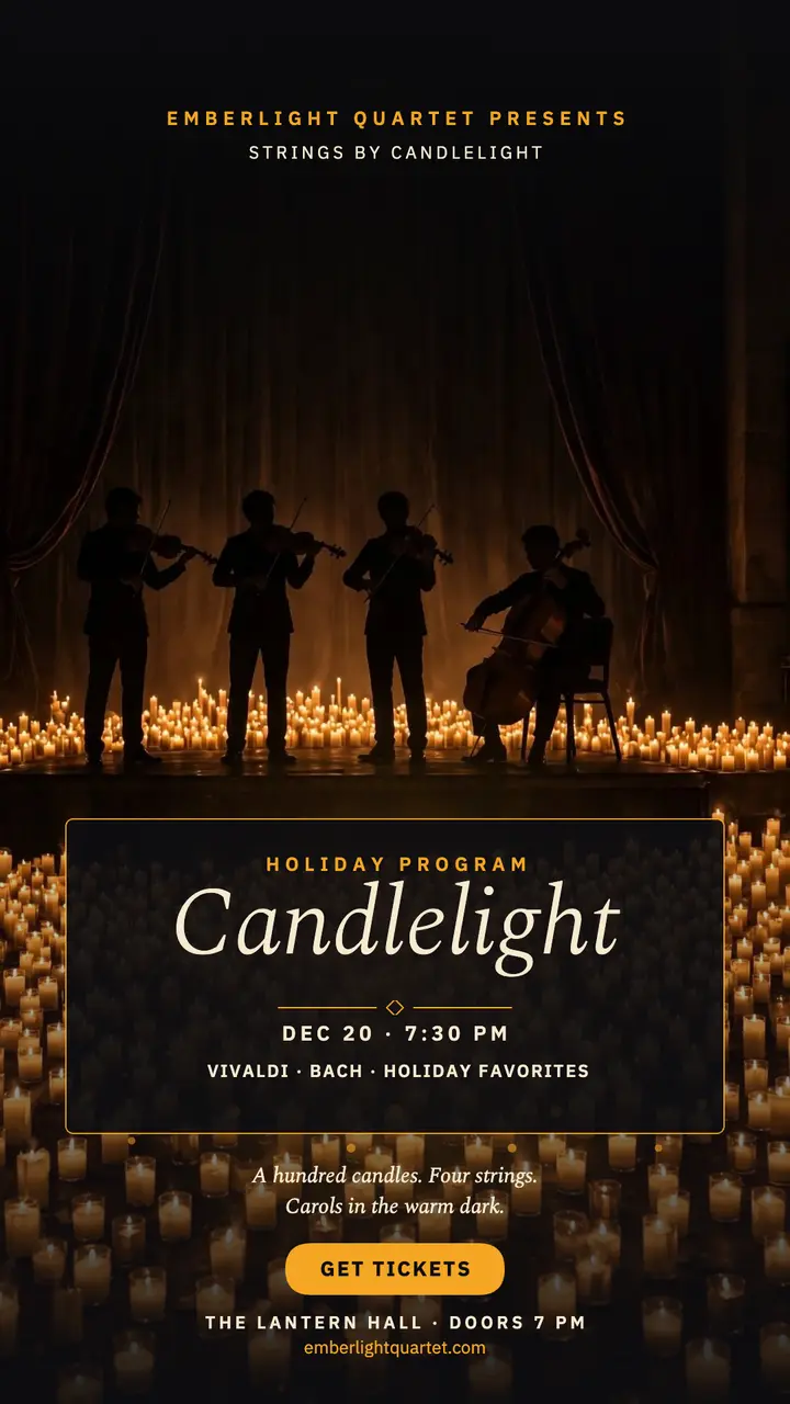 Emberlight candlelit Christmas story template