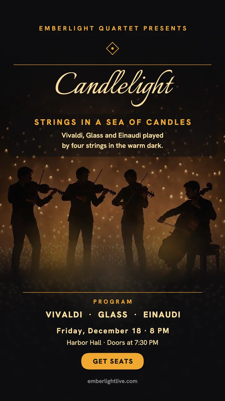 Emberlight candlelight quartet story template