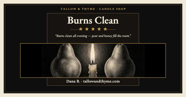 Tallow and Thyme candle review spotlight template
