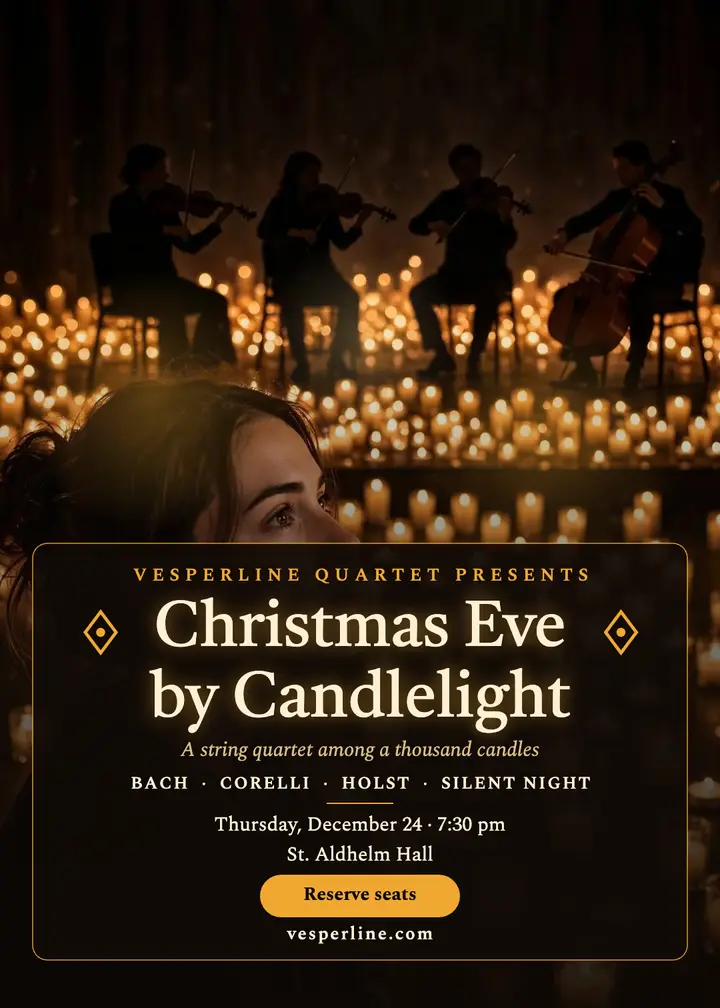 Vesperline Christmas Eve candlelight invite template