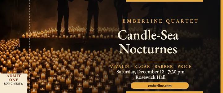 Emberline Quartet candle-sea night ticket template