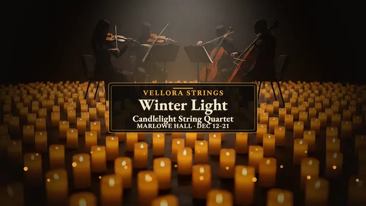 Vellora Strings Winter Light banner template