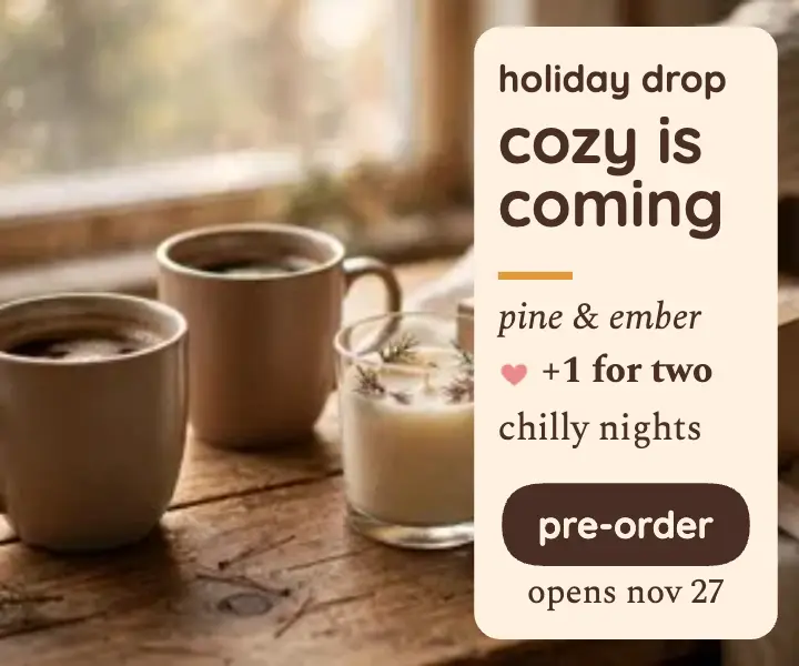 Emberling holiday candle teaser ad template