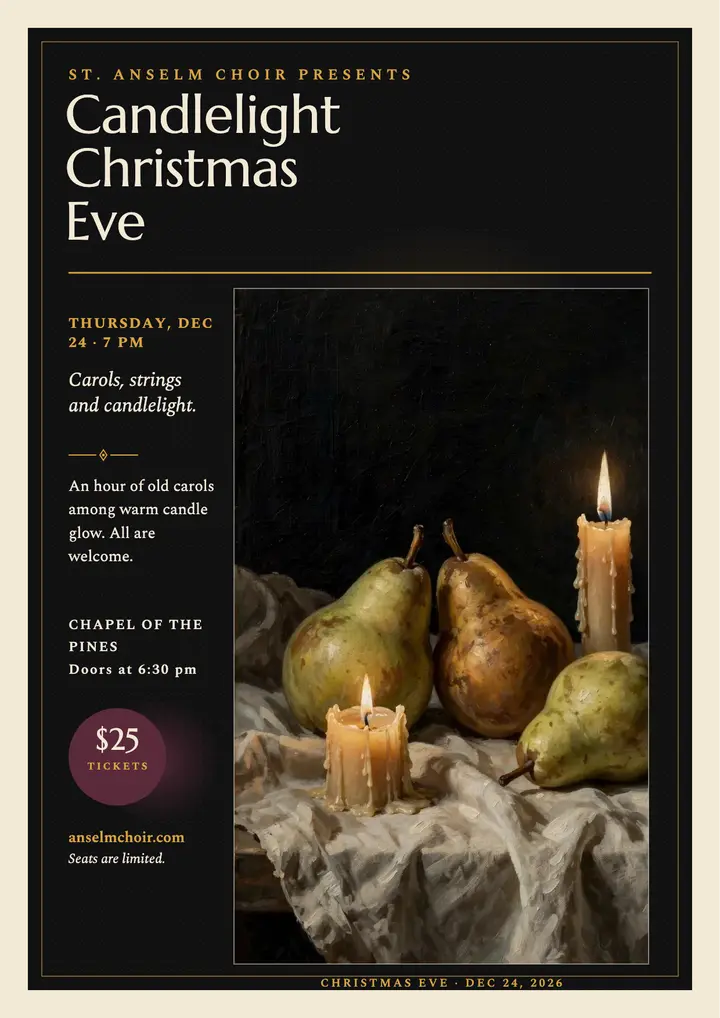 St. Anselm candlelight Christmas flyer template