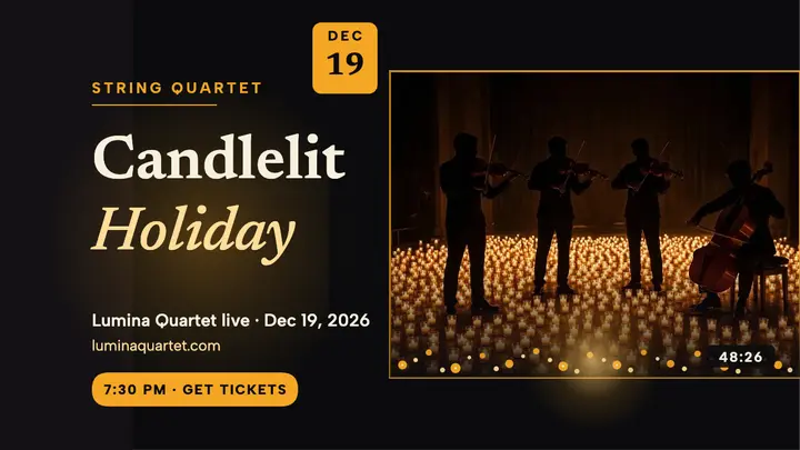 Lumina Quartet candlelight holiday thumbnail template