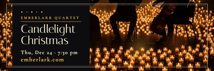 Emberlark candlelight Christmas header template