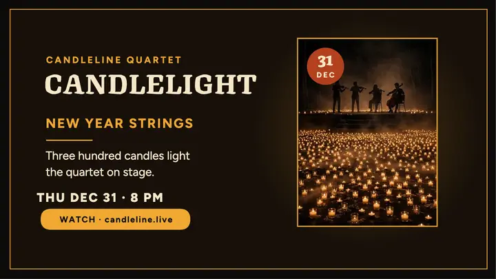 Candleline Quartet New Year thumbnail template