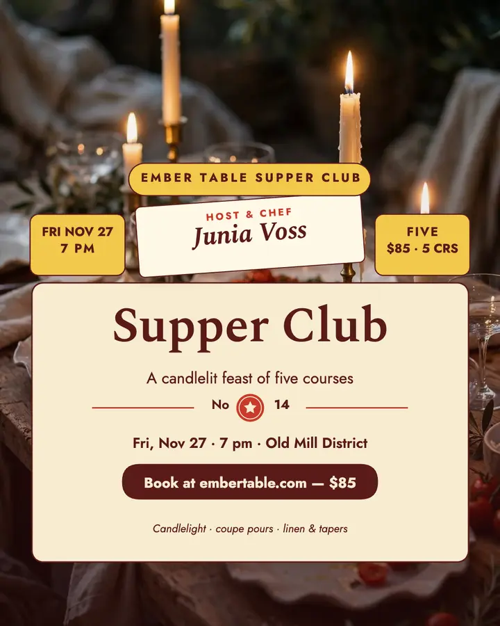 Ember Table candlelit supper club post template
