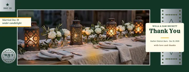Willa and Sam candlelit tin thank you cover template