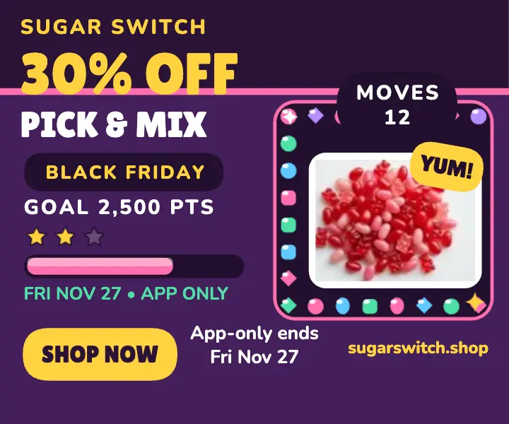 Sugar Switch Black Friday candy ad template