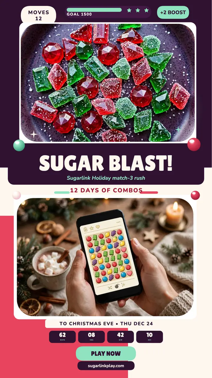 Sugarlink Holiday candy match story template