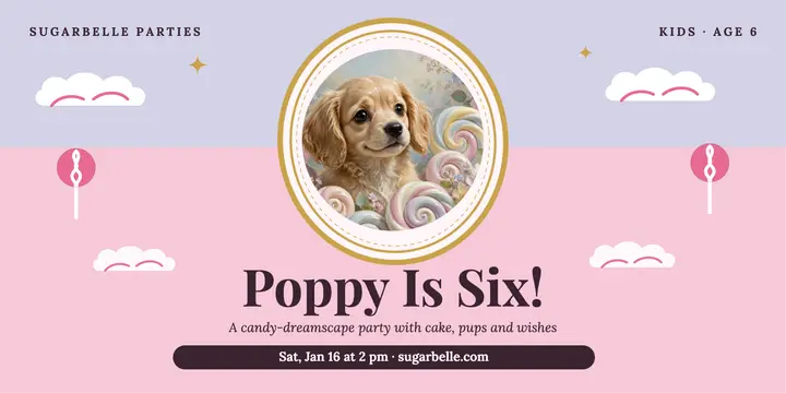 Poppy candy birthday party x post: birthday party x post template