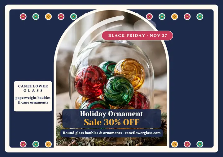 Caneflower Glass holiday sale certificate template