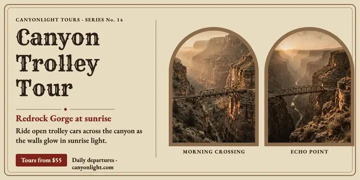Canyonlight canyon trolley stereoview post template