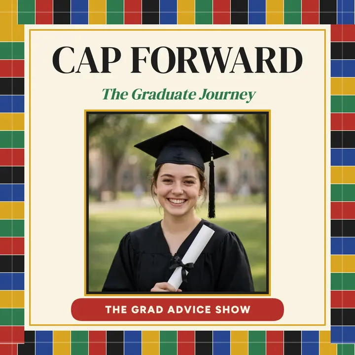 Cap Forward Show graduate podcast cover template