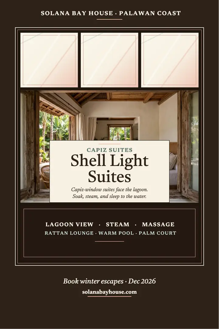 Solana Bay House shell light poster template