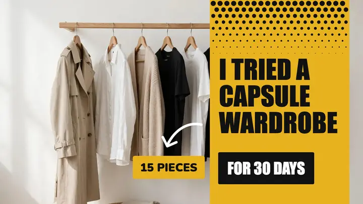 Capsule wardrobe 30 days thumbnail template