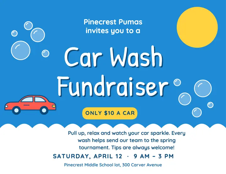 Car wash fundraiser flyer template
