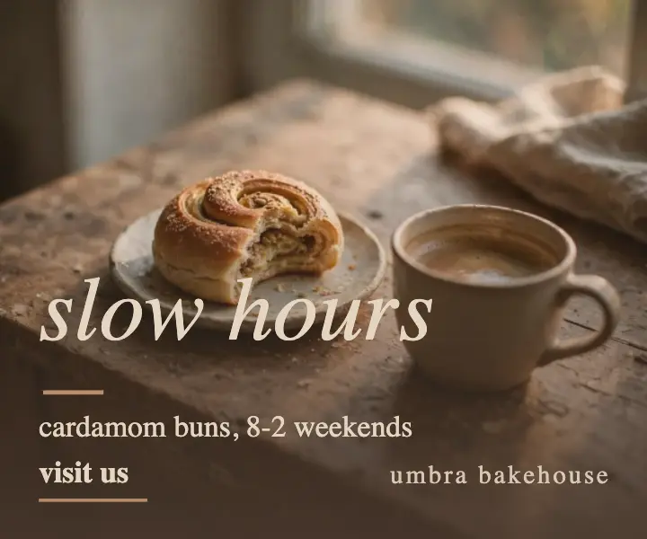 Umbra Bakehouse cardamom bun display ad template