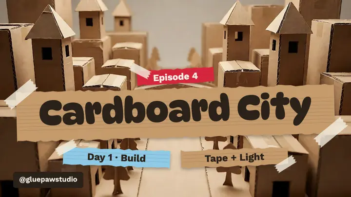 Cardboard City stop-motion thumbnail template