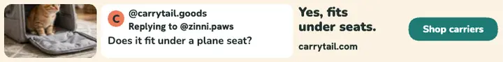 Carrytail under-seat carrier FAQ leaderboard template