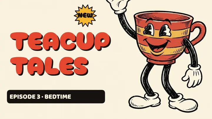 Teacup Tales cartoon thumbnail template