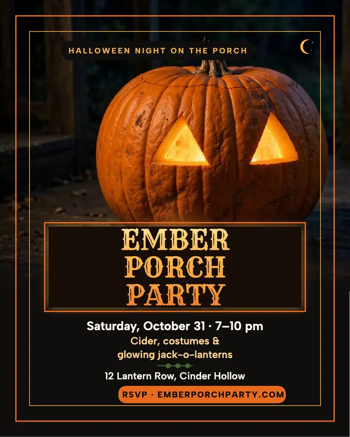 Ember Porch Party Halloween post template