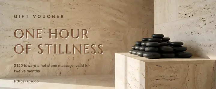 Lithos hot stone gift voucher: spa gift voucher template