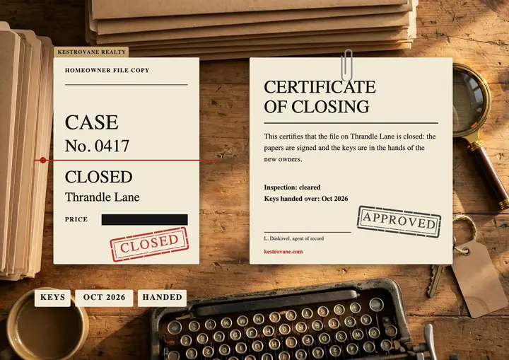 Case closed homeowner certificate, case file dossier: real estate closing certificate template