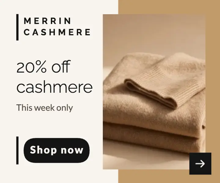 Cashmere sale ad template