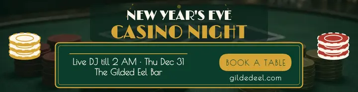 Gilded Eel NYE casino night billboard template