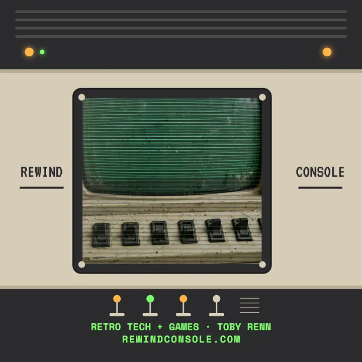 Rewind Console retro tech podcast cover template