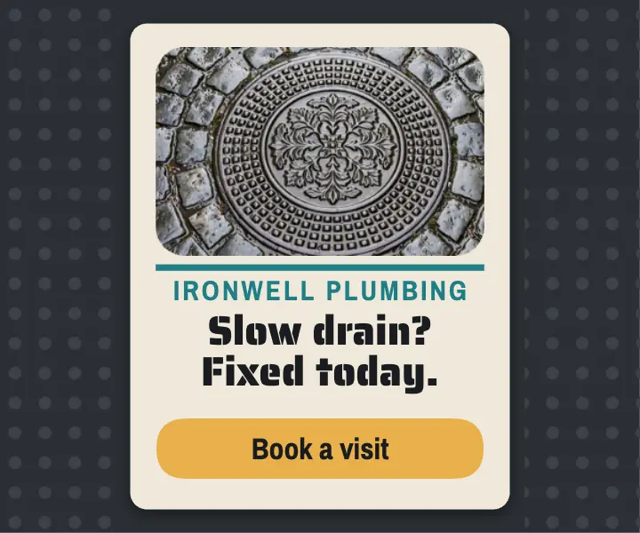 Ironwell Plumbing medium rectangle ad template