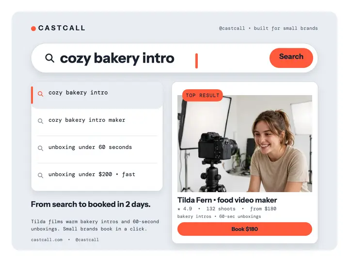 Castcall creator search slide template