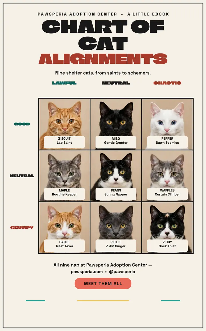 Chart of Cat Alignments ebook cover template