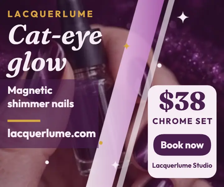 Lacquerlume cat-eye nails mini ad template