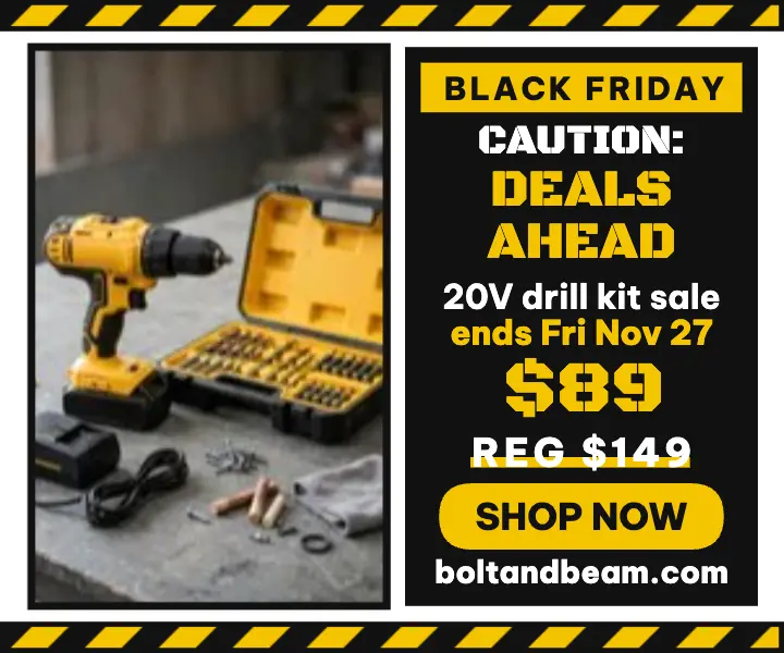 Bolt and Beam Black Friday drill deal ad template