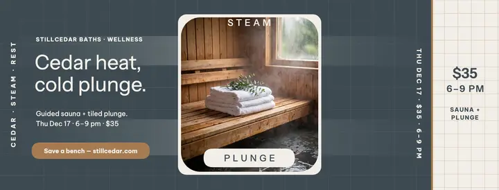 Stillcedar cedar sauna evening cover template