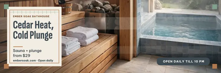 Ember Soak cedar bathhouse header: bathhouse x header template