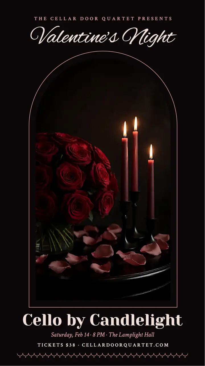 Valentine's cello night story, dark romance template