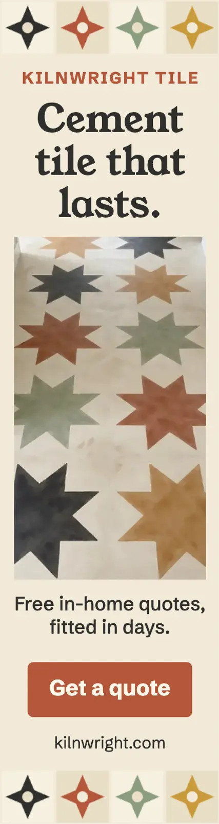 Kilnwright cement tile skyscraper ad template