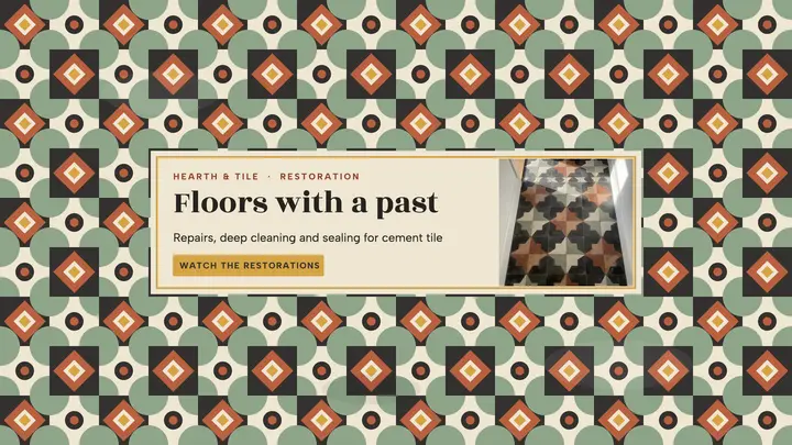 Hearth & Tile restoration channel banner template