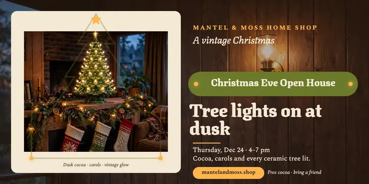 Mantel and Moss ceramic tree open house template