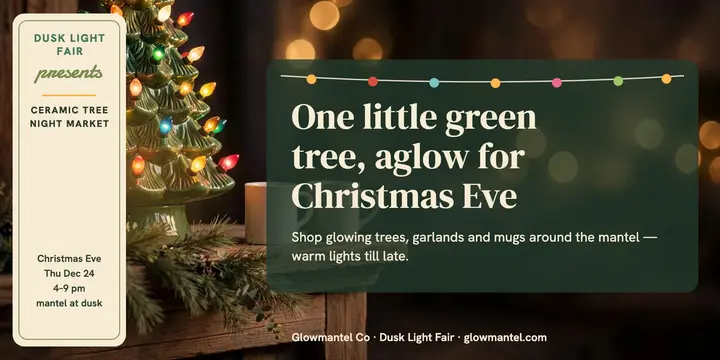 Glowmantel ceramic tree night market post template