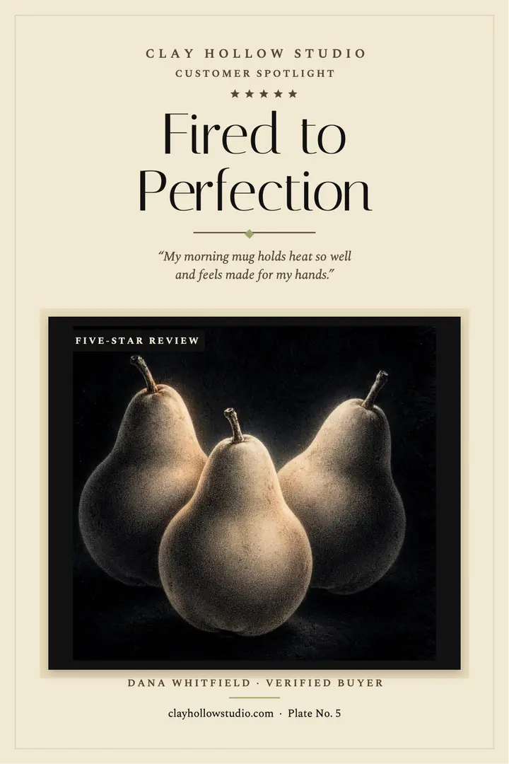 Clay Hollow five-star review mezzotint poster: ceramics review poster template